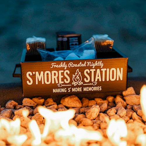 The image shows a S'mores Station kit with the words 